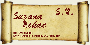 Suzana Mikać vizit kartica